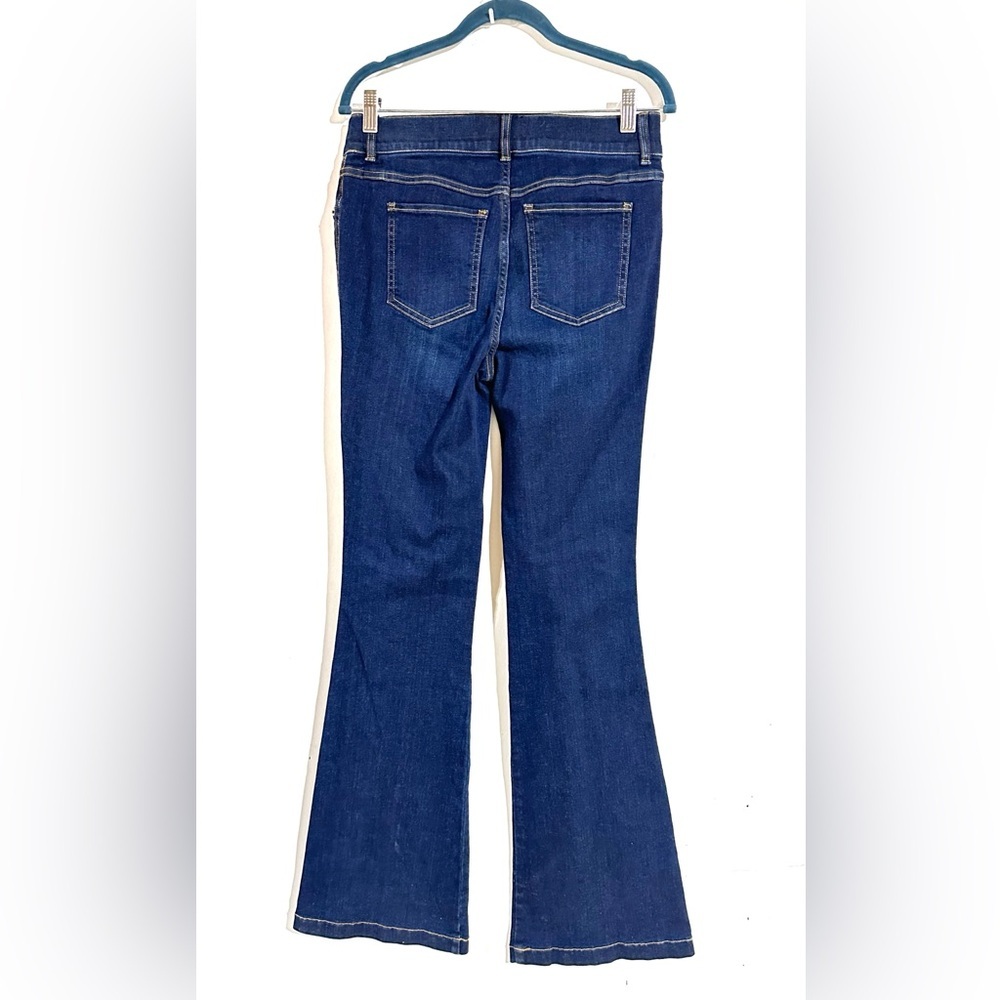 Spanx  Flare Jeans Midnight Shade Pull-on Stretch Boho Western Denim Size M NWT - Picture 9 of 16